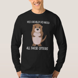 Camiseta Otter Para Hombres Mujeres Pupas Acuáticas Río Wea