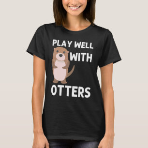 Camiseta Otter Para Hombres Mujeres Pupatias Acuáticas Ani