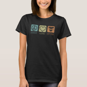 Camiseta Otter Peace Love Mensaje Positivo Sea Otter Marin