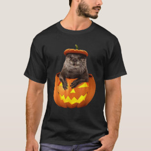 Camiseta Otter Pumpkin Halloween Funny Otter Halloween Cost
