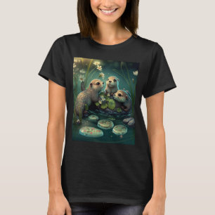 Camiseta Otter Puns Cute Otters Jugando 2