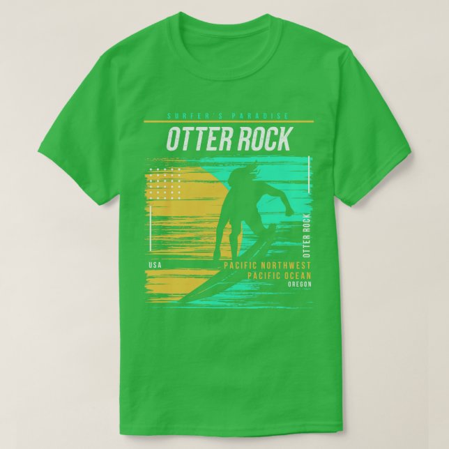 Camiseta Otter Rock Oregon Vintage Surfer Bea (Diseño del anverso)