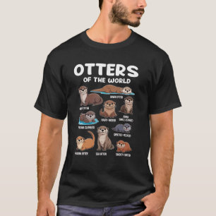 Camiseta Otter Sea Animals Of The World Chibi Otter Lover E