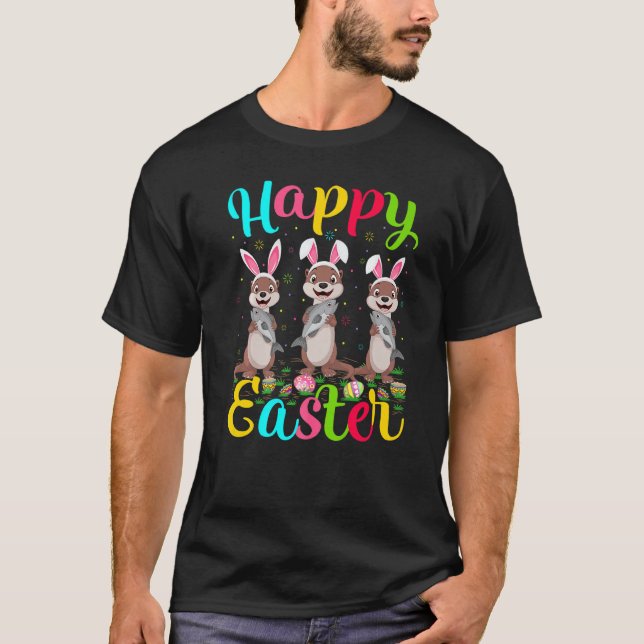 Camiseta Otter Sea Easter Egy Bunny Sea Otter Feliz Pascua (Anverso)