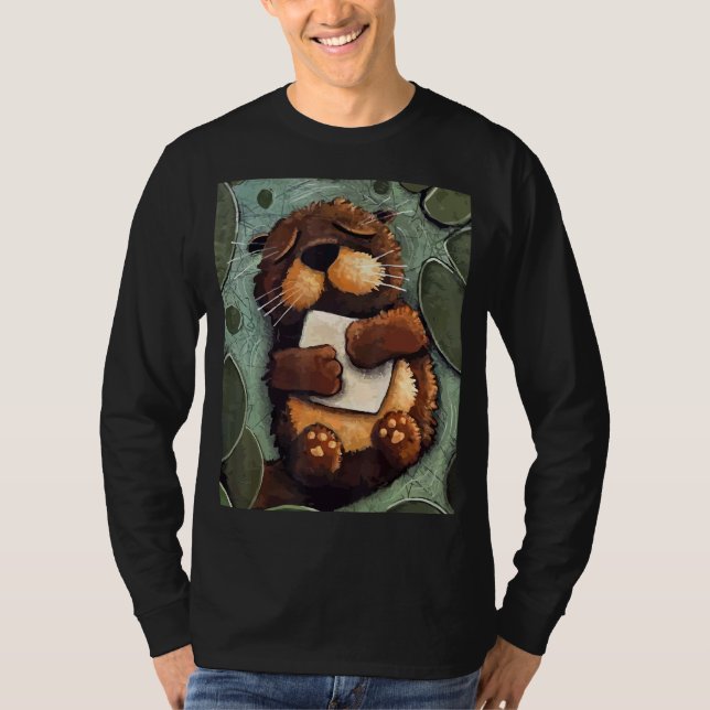 Camiseta Otter Sea Sleeping Fiesta Animal Kindergarten (Anverso)