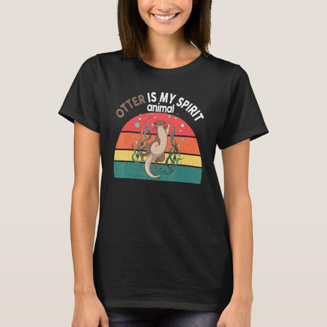 Camiseta Otter-Shirt Otter Is My Spirit Animal Funny Kids W (Anverso)