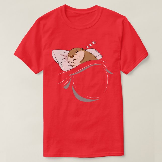 Camiseta Otter Sleeping Animal Nap Napping Slumber (Diseño del anverso)