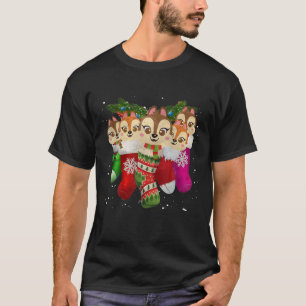 Camiseta Otter Socks Navidades Funny Family Pajamas Christm