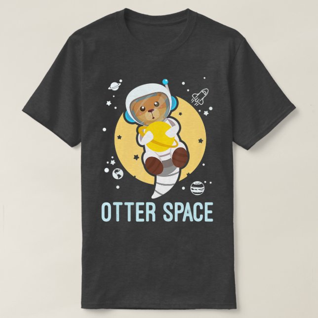 Camiseta Otter Space Funny Gag Galaxia con Space Otter (Diseño del anverso)