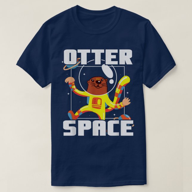 Camiseta Otter Space Musteline Science Space Fan 1543 (Diseño del anverso)