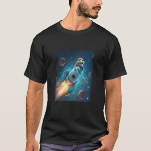 Camiseta Otter Space Puns Space Otter Riding A Rocket 2