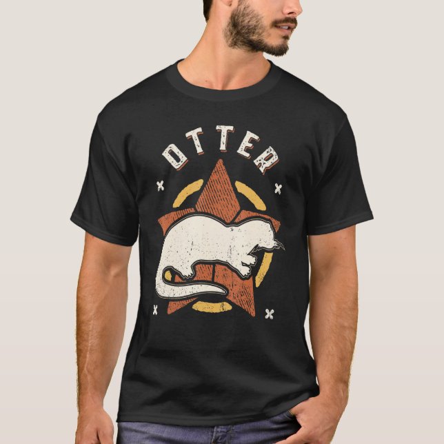 Camiseta Otter Vintage Retro Classic Animal (Anverso)