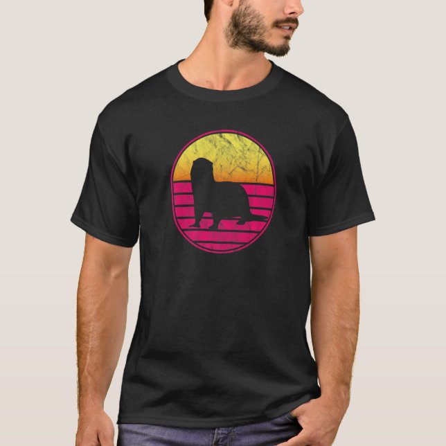 Camiseta Otter Vintage Sunset Retro Cute río femenino (Anverso)