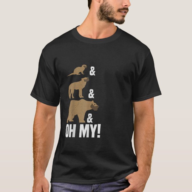 Camiseta Otter Wolf Bear Oh My Gay Slang LGBT Pride T Shirt (Anverso)