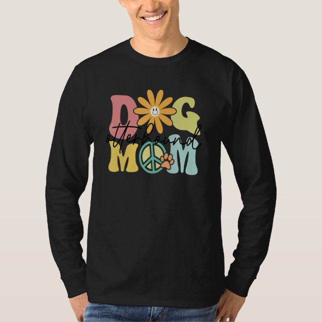 Camiseta Otterhound Groovy Dog Mom Women Pet (Anverso)