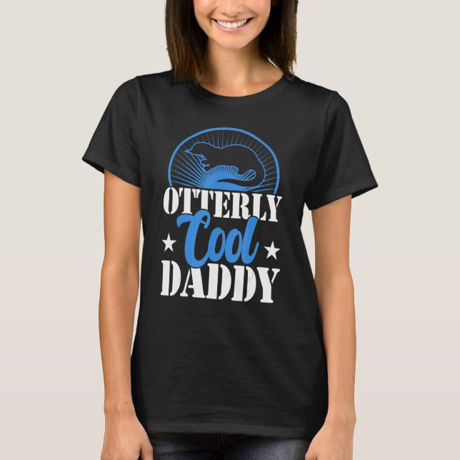 Camiseta Otterly cool daddy    sea otter    cool fathers da (Anverso)