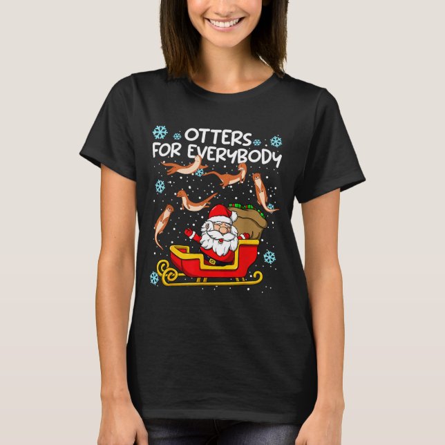Camiseta Otters For Everybody Santa Funny Christmas Otter  (Anverso)
