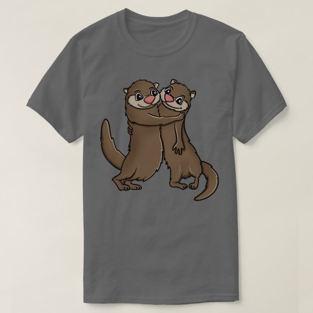 Camiseta Otters Hugging (Diseño del anverso)