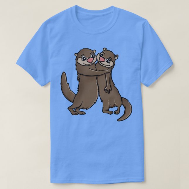 Camiseta Otters Hugging (Diseño del anverso)