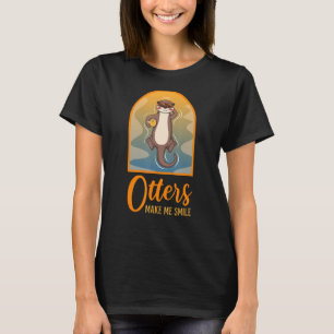 Camiseta Otters Make Me Smile Music Notes Músico Clef