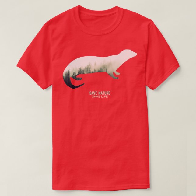 Camiseta Otters sobre la protección del clima en los bosque (Diseño del anverso)