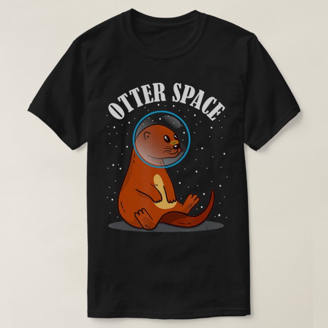 Camiseta Otters Space Themed Musteline Science Outer Space  (Diseño del anverso)