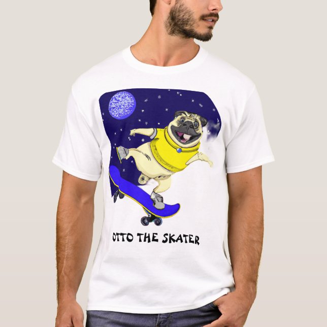 Camiseta Otto el Skater, Roba Miradas, Sonrisas por Doquier (Anverso)