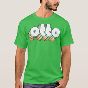 Camiseta Otto retro estilo arcoiris tipográfico de estilo d
