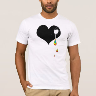 Camiseta ouch. corazón del arco iris