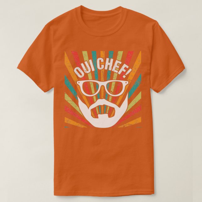 Camiseta Oui Chef Bearded Chef Cuisine Restaurant 4 (Diseño del anverso)