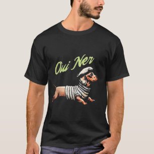 Camiseta Oui Ner Divertido Dachshund Perro Salchicha Humor