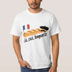 Camiseta Oui Oui Baguette - Comida francesa divertida