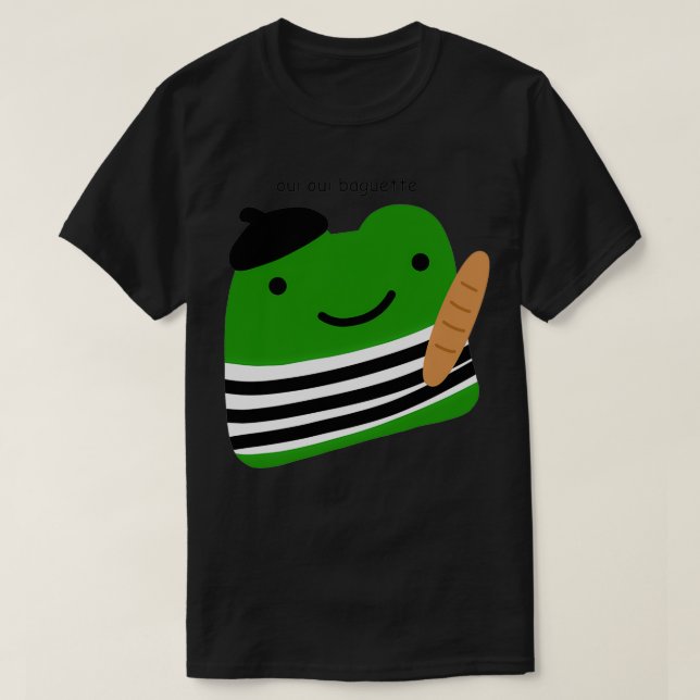 Camiseta oui oui baguette french frog (Diseño del anverso)