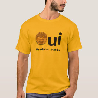 Camiseta OUI Québec Référendum 1995 Afiche Dólares Jaune