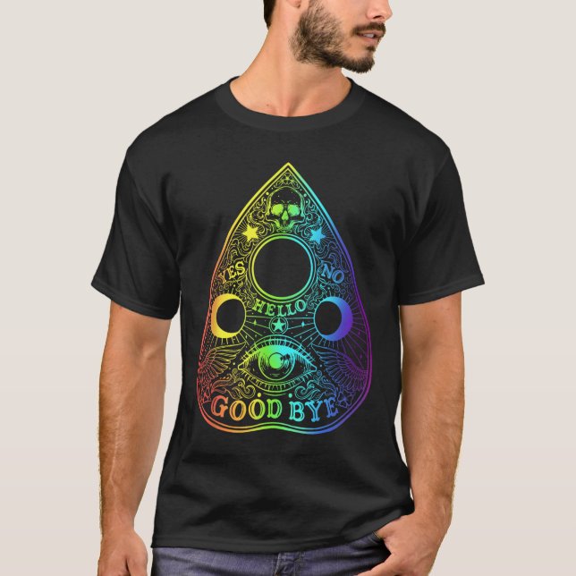 Camiseta Ouija Junta Planchette Halloween Gótico Paranormal (Anverso)