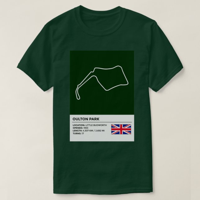 Camiseta Oulton Park info (Diseño del anverso)