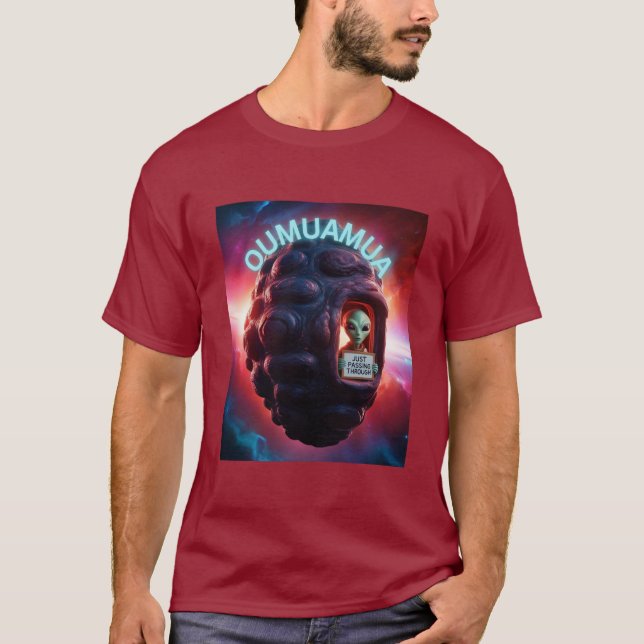Camiseta oumuamua solo de paso (Anverso)