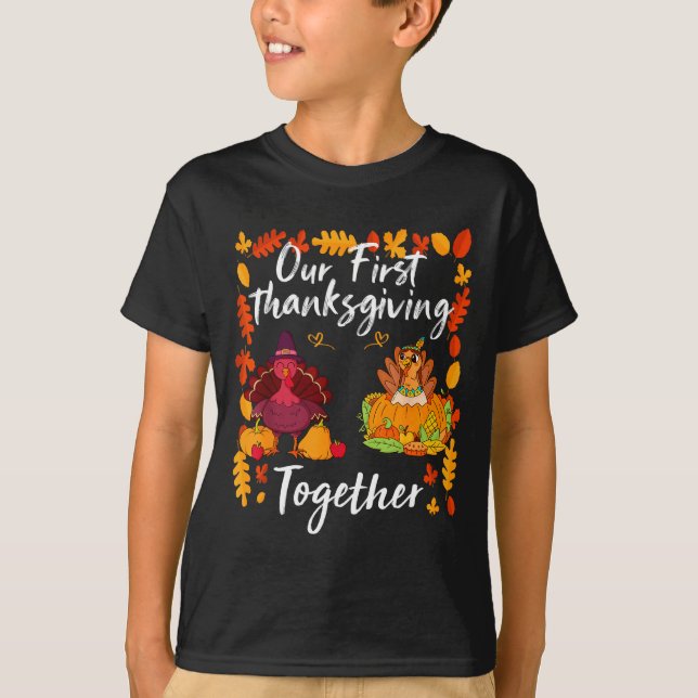 Camiseta Our First Thanksgiving Together Matching Couple  (Anverso)