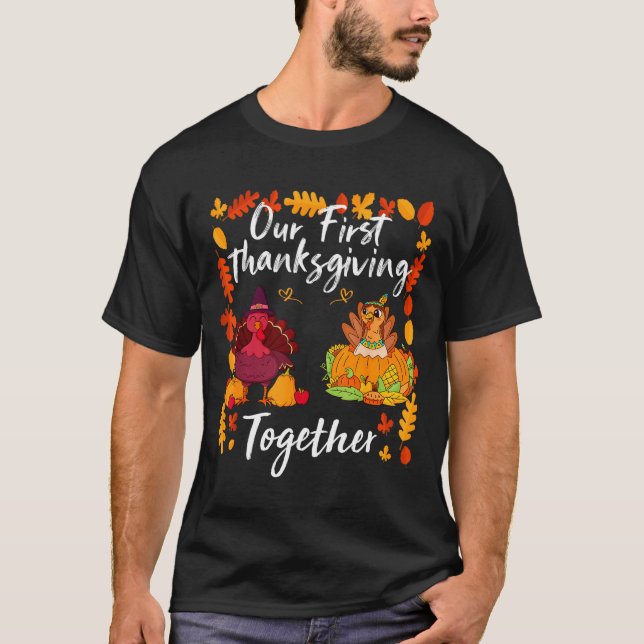 Camiseta Our First Thanksgiving Together Matching Couple  (Anverso)