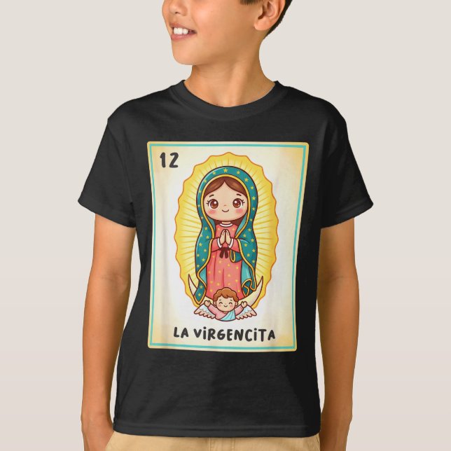 Camiseta Our Lady Of Guadalupe La Virgencita Mexico For Kid (Anverso)