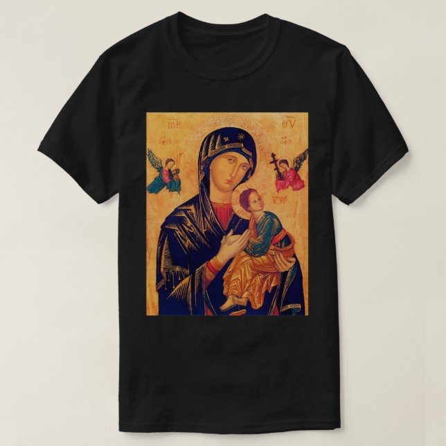 Camiseta Our Lady of Perpetual Help Byzantine icon (Diseño del anverso)