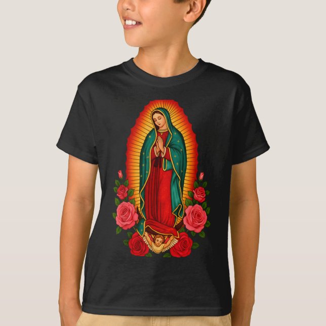 Camiseta Our Lady Virgen De Guadalupe Saint Virgin Mary - C (Anverso)