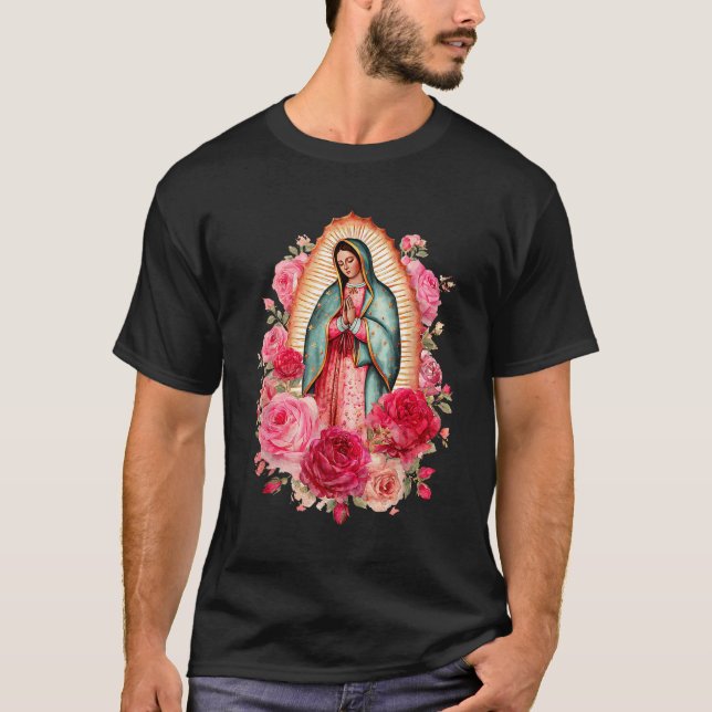Camiseta Our Lady Virgen De Guadalupe Saint Virgin Mary Nk  (Anverso)