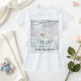 Camiseta Our Little Snowbaby is on the way Mom Gift