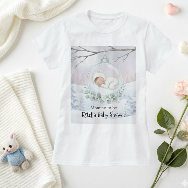 Camiseta Our Little Snowbaby is on the way Mom Gift (Subido por el creador)