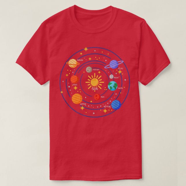 Camiseta Our Solar System Science Education - Galaxy Space  (Diseño del anverso)