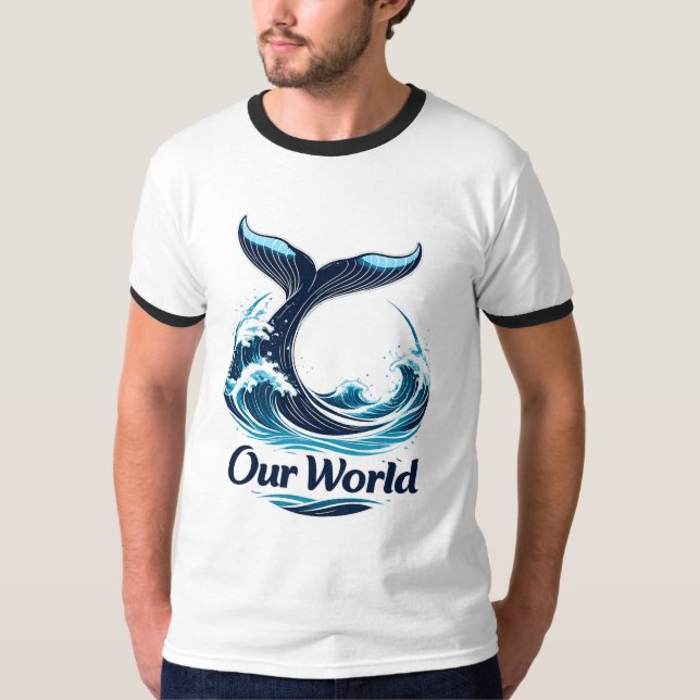 Camiseta Our World Whale Tail Ocean Conservation (Anverso)