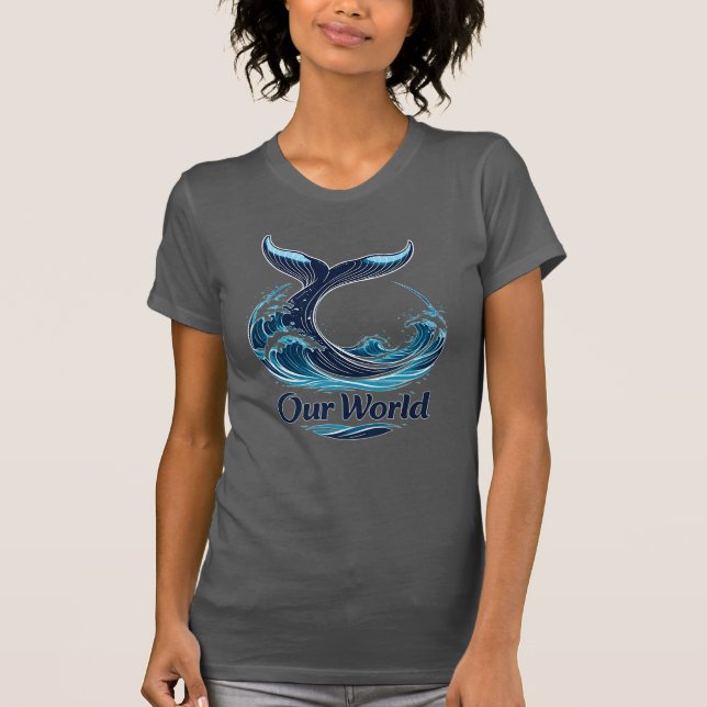 Camiseta Our World Whale Tail Ocean Conservation (Anverso)