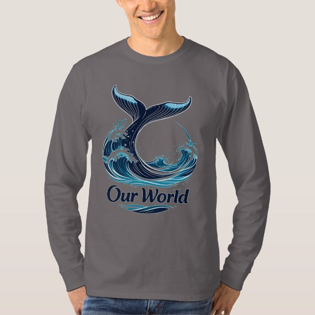 Camiseta Our World Whale Tail Ocean Conservation (Anverso)