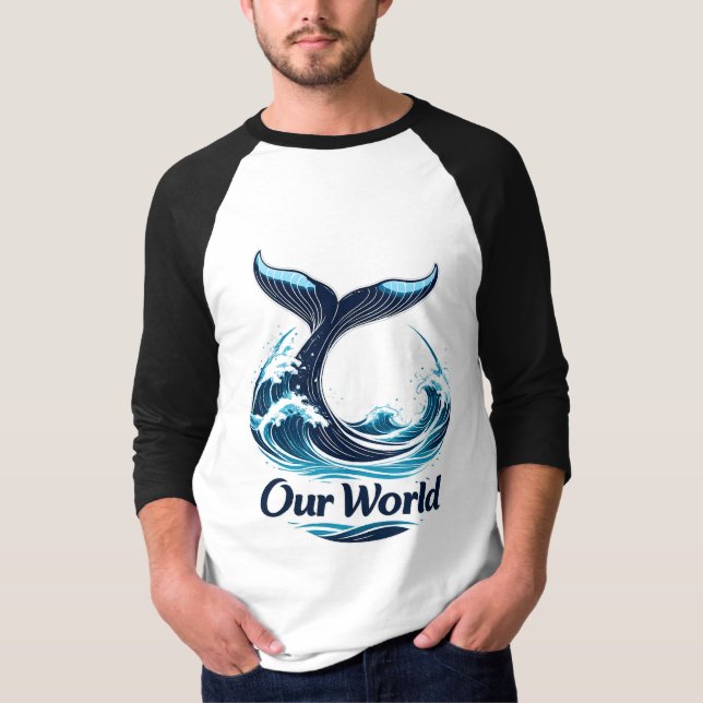 Camiseta Our World Whale Tail Ocean Conservation (Anverso)